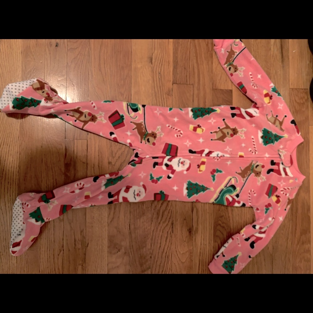 Children’s Place pink holiday pajamas
